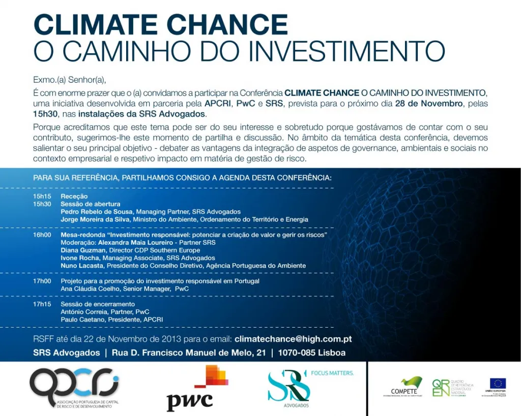 Conferência "Climate Chance - O Caminho do Investimento"