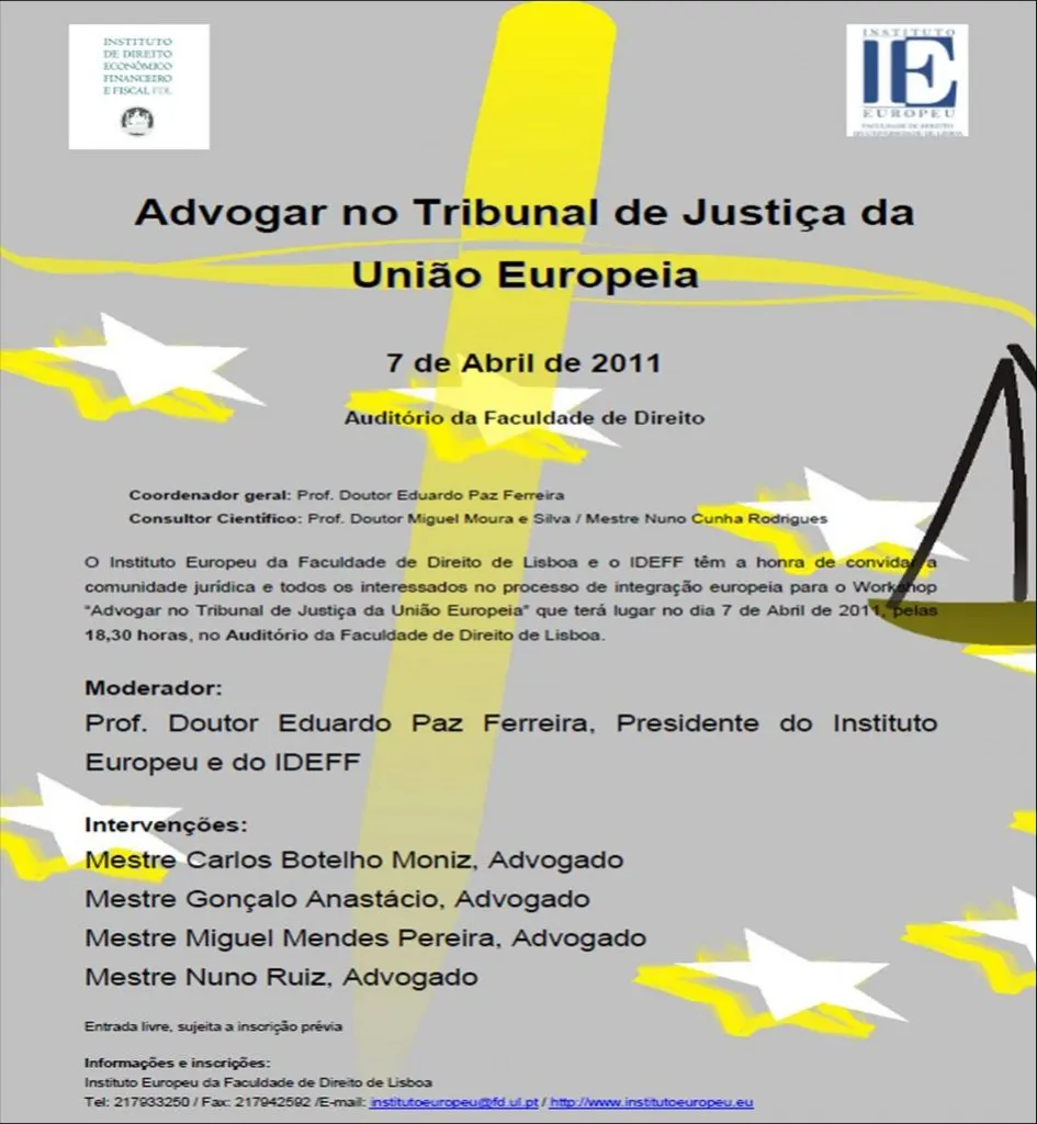 Workshop "Advogar no Tribunal de Justiça da União Europeia"