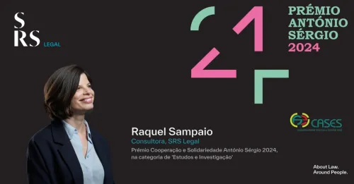 Raquel Sampaio honoured with the ‘Cooperation and Solidarity António Sérgio 2024’ award, in the ‘Studies and Research’ category