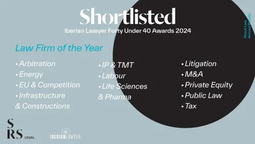 10 profissionais e 13 áreas de prática da SRS Legal nomeados para os Iberian Lawyer Forty under 40 Awards 2024
